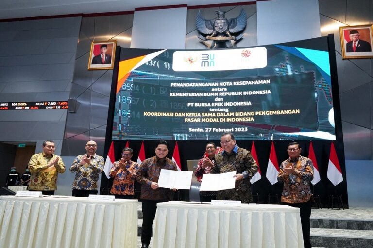 Kementerian BUMN dan BEI Ingin Pasar Modal Indonesia Berkembang