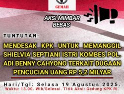 GEMAH Desak KPK Periksa Shielvia Septiani, Istri Dirlantas Polda Jambi, Terkait Dugaan Pencucian Uang Rp5,2 Miliar