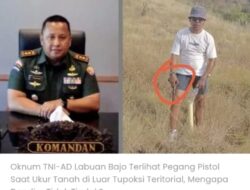 Ngeri ! Serka LL Oknum Intel Kodim 1630 Pamer Senjata Api Saat Ukur Tanah di Labuan Bajo