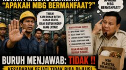 Ketika Buruh Menjawab : Tidak! Pada MBG Itu Bentuk Kesadaran Sejati Yang Tidak Bisa Diilusi