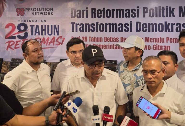 Pemrakarsa 98 Resolution Network sekaligus mantan Komandan Relawan TKN Prabowo-Gibran, Haris Rusly Moti,