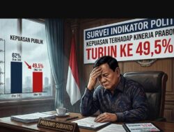 Survei Indikator: Kepuasan terhadap Kinerja Prabowo Turun ke 49,5 Persen