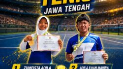 Dua Siswa SMP Muhammadiyah 1 Kudus Ukir Prestasi di Kejurda Tenis Jateng
