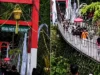 Jembatan Merah Putih Pongpet Pangandaran Ambruk Saat Diresmikan Bupati