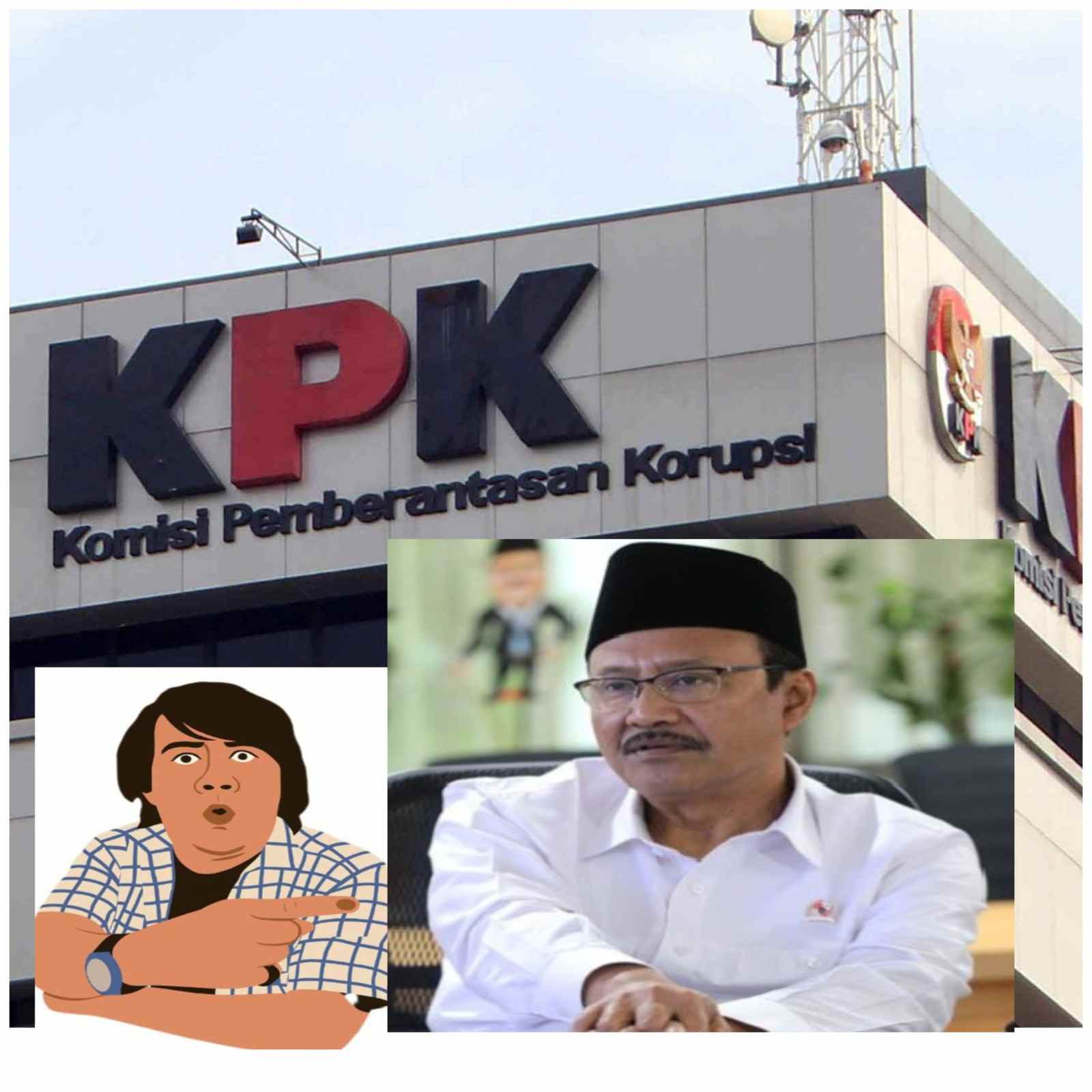 Direktur Eksekutif Center for Budget Analysis (CBA), Uchok Sky Khadafi, Dan Menteri Sosial (Mensos) Saifullah Yusuf (Gus Ipul)