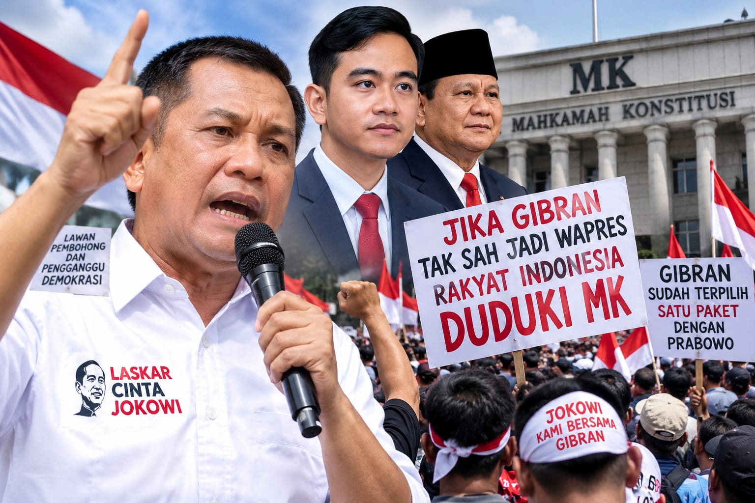 Gibran Diputuskan Tak Sah jadi Wapres, rakyat akan Indonesia duduki MK