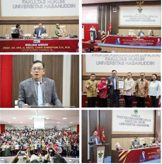 Lebih dari 500 Mahasiswa Hadiri Kuliah Umum Ketua KY di FH Unhas 