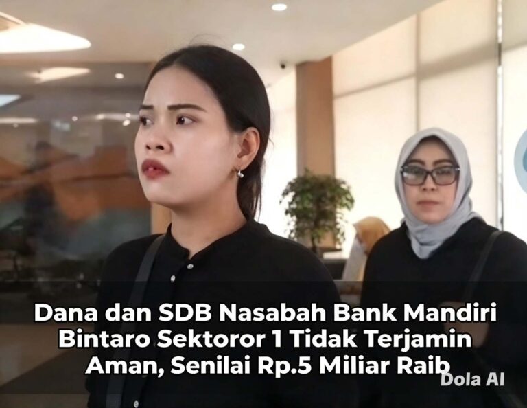 Dana dan SDB Nasabah Bank Mandiri Bintaro Sektor 1 Tidak Terjamin Aman, Senilai Rp.5 Miliar Raib