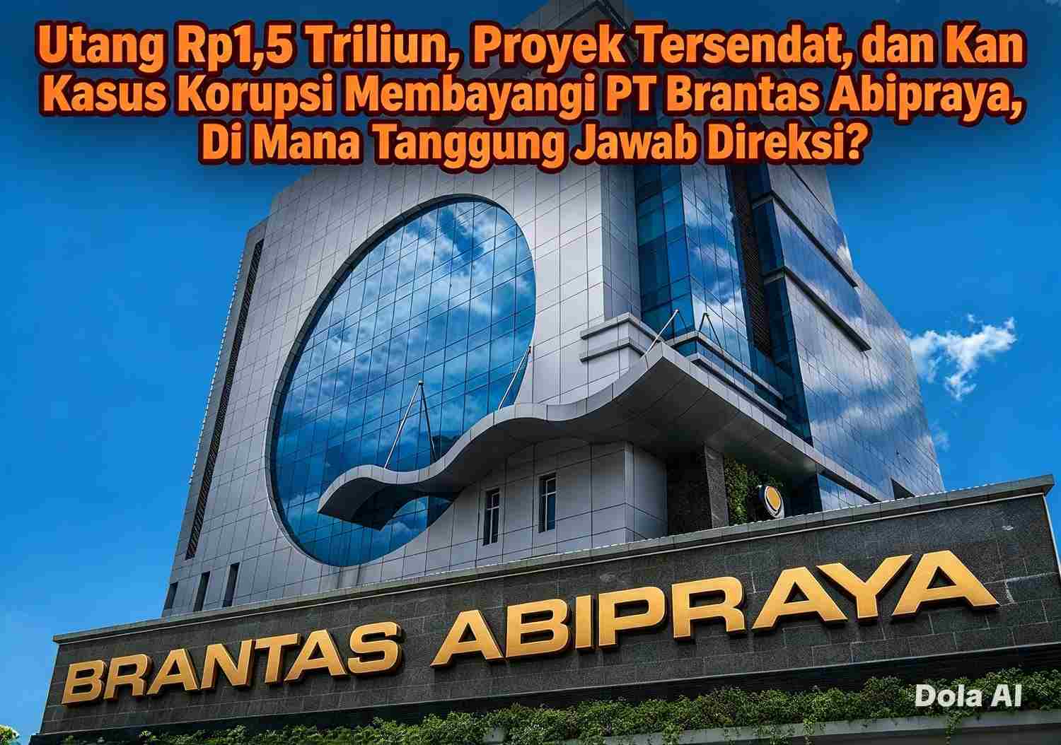 Utang Rp1,5 Triliun, Proyek Tersendat, dan Kasus Korupsi Membayangi PT Brantas Abipraya, Di Mana Tanggung Jawab Direksi?