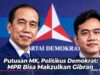 Putusan MK, Politikus Demokrat: MPR Bisa Makzulkan Gibran