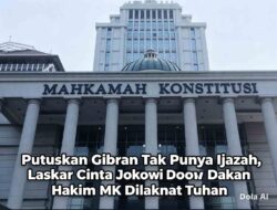 Putuskan Gibran Tak Punya Ijazah, Laskar Cinta Jokowi Doakan Hakim MK Dilaknat Tuhan