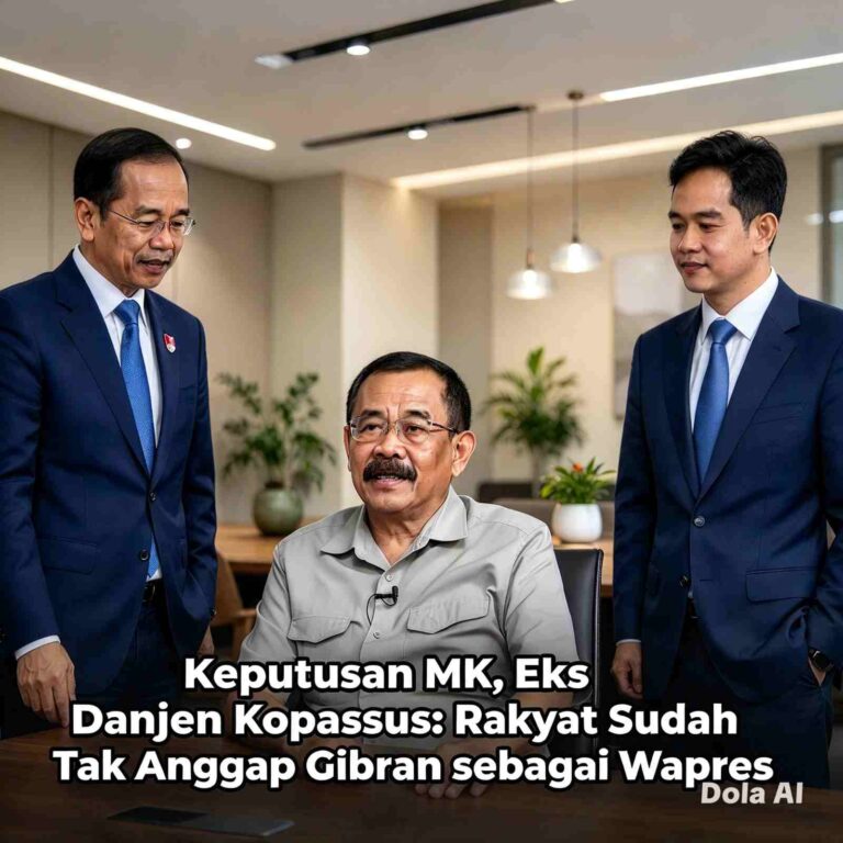 Keputusan MK, Eks Danjen Kopassus: Rakyat Sudah Tak Anggap Gibran sebagai Wapres