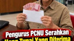 Pengurus PCNU Serahkan Uang Tunai Yang Diterima Dari Tim pemenangan Menteri Sosial Saifullah Yusuf Ke KPK 