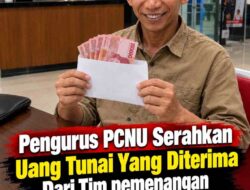 Pengurus PCNU Serahkan Uang Tunai Yang Diterima Dari Tim pemenangan Menteri Sosial Saifullah Yusuf Ke KPK 