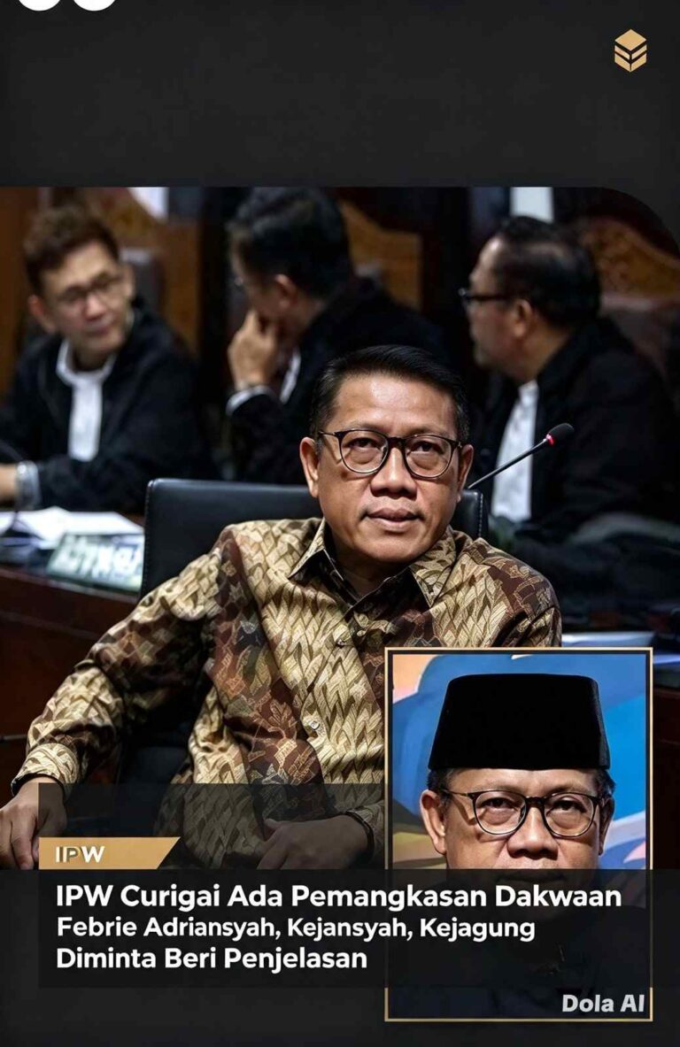 IPW Curigai Ada Pemangkasan Dakwaan Febrie Adriansyah, Kejagung Diminta Beri Penjelasan