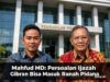 Mahfud MD: Persoalan Ijazah Gibran Bisa Masuk Ranah Pidana