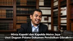 DPP API Minta Kapolri dan Kapolda Metro Jaya Usut Dugaan Pidana Dokumen Pendidikan Gibran