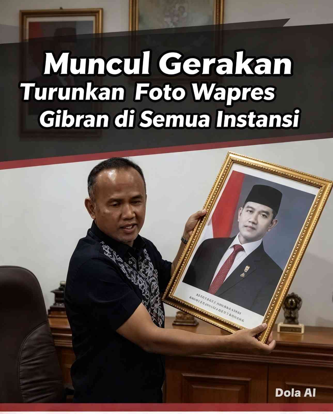 Muncul Gerakan Turunkan Foto Wapres Gibran di Semua Instansi
