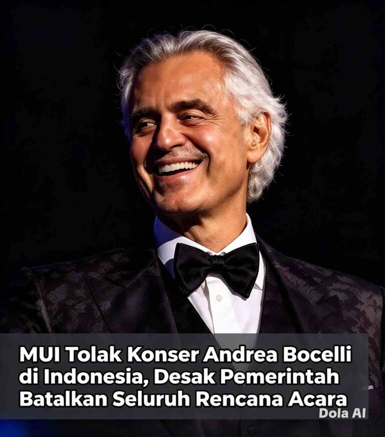 MUI Tolak Konser Andrea Bocelli di Indonesia, Desak Pemerintah Batalkan Seluruh Rencana Acara