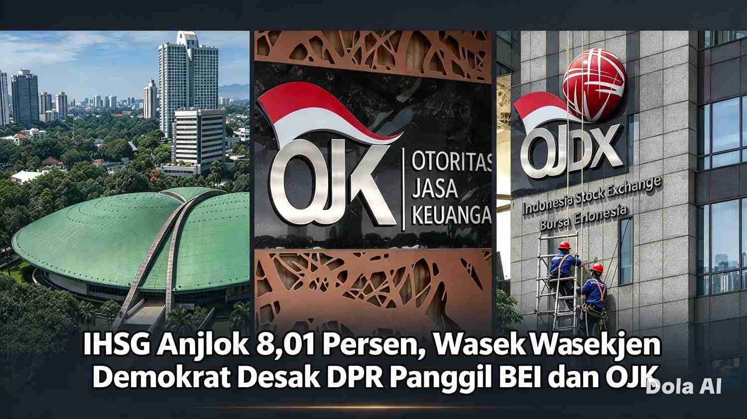 IHSG Anjlok 8,01 Persen, Wasekjen Demokrat Desak DPR Panggil BEI dan OJK