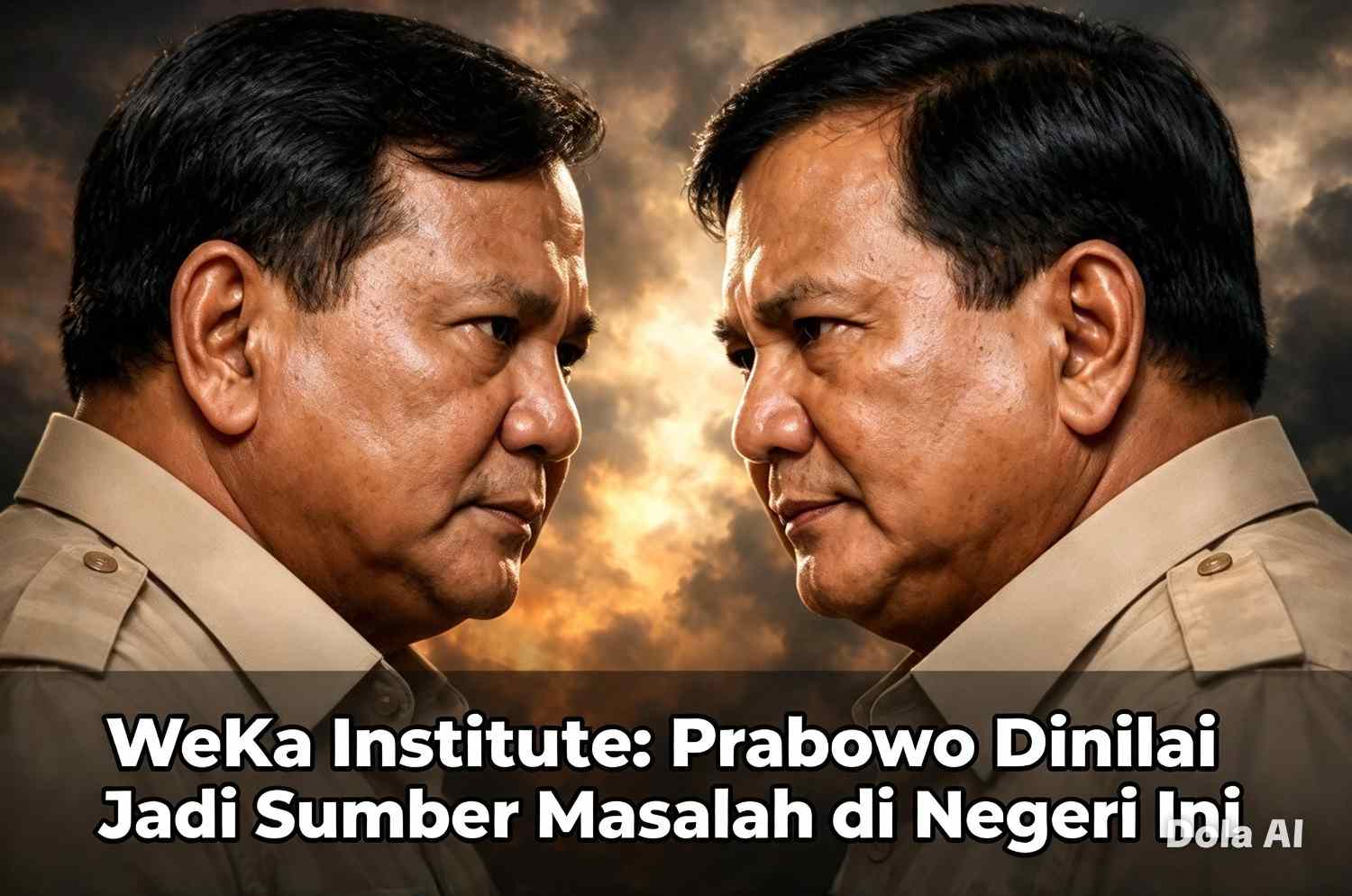 WeKa Institute: Prabowo Dinilai Jadi Sumber Masalah di Negeri Ini