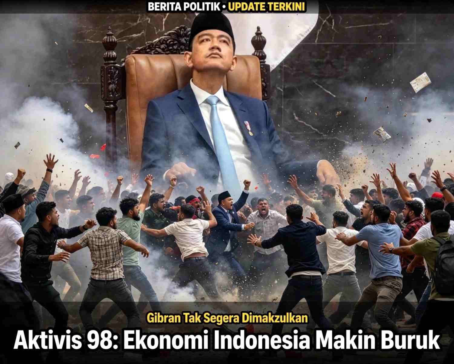 Gibran Tak Segera Dimakzulkan, Aktivis 98: Ekonomi Indonesia Makin Buruk