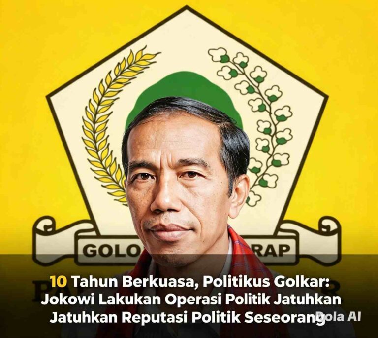 10 Tahun Berkuasa, Politikus Golkar: Jokowi Lakukan Operasi Politik Jatuhkan Reputasi Politik Seseorang