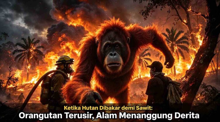 Ketika Hutan Dibakar demi Sawit: Orangutan Terusir, Alam Menanggung Derita