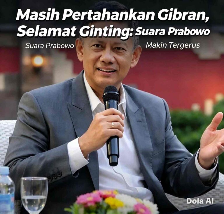 Masih Pertahankan Gibran, Selamat Ginting: Suara Prabowo Makin Tergerus