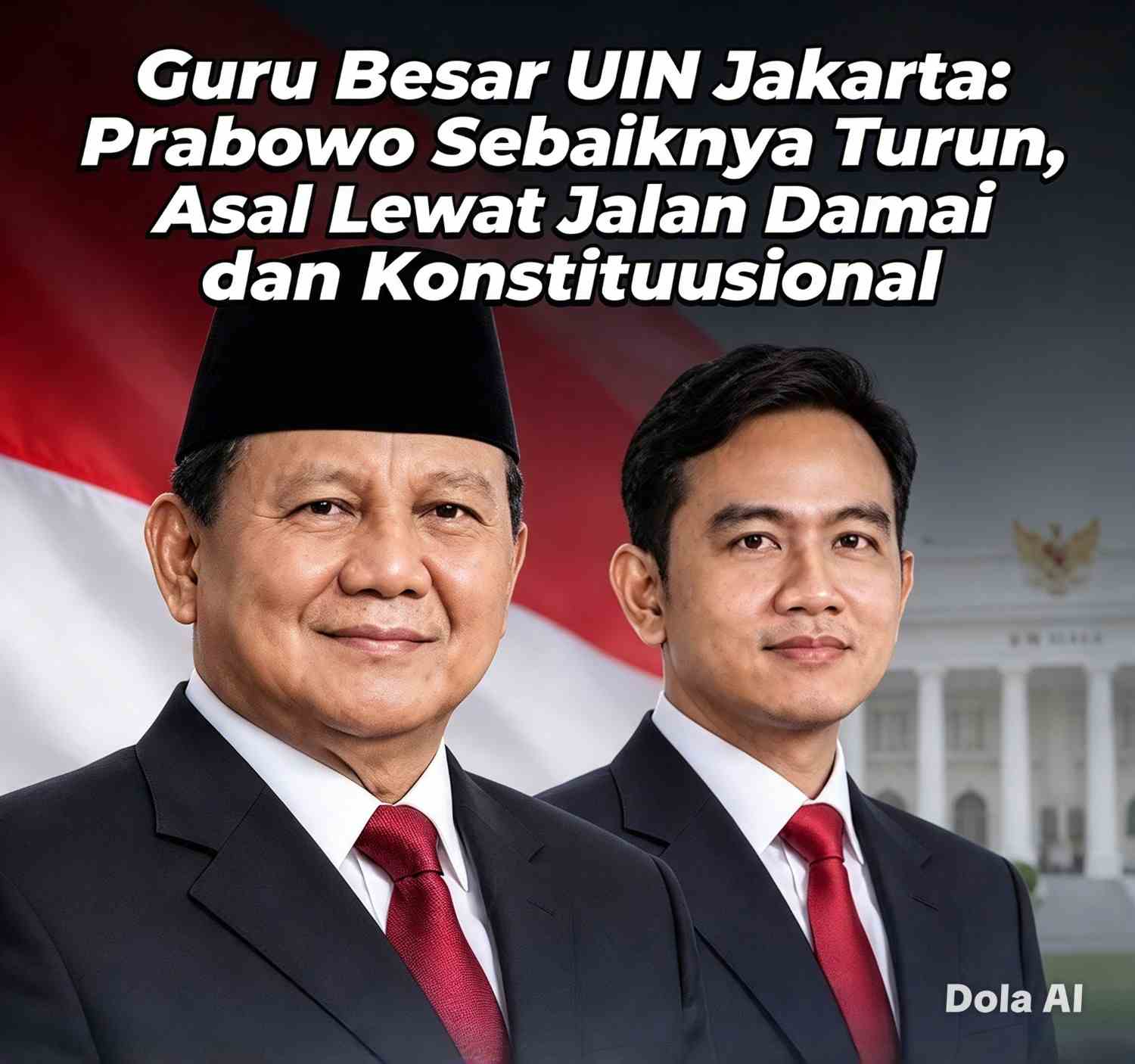 Guru Besar UIN Jakarta: Prabowo Sebaiknya Turun, Asal Lewat Jalan Damai dan Konstitusional
