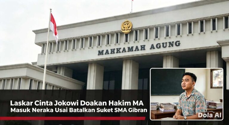 Laskar Cinta Jokowi Doakan Hakim MA Masuk Neraka Usai Batalkan Suket SMA Gibran