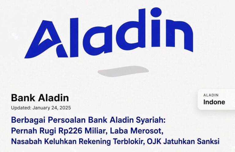 Berbagai Persoalan Bank Aladin Syariah: Pernah Rugi Rp226 Miliar, Laba Merosot, Nasabah Keluhkan Rekening Terblokir, OJK Jatuhkan Sanksi