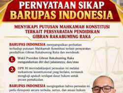 BARUPAS Indonesia Desak Gibran Mundur, DPR Diminta Buka Jalan Pemakzulan Usai Putusan MK