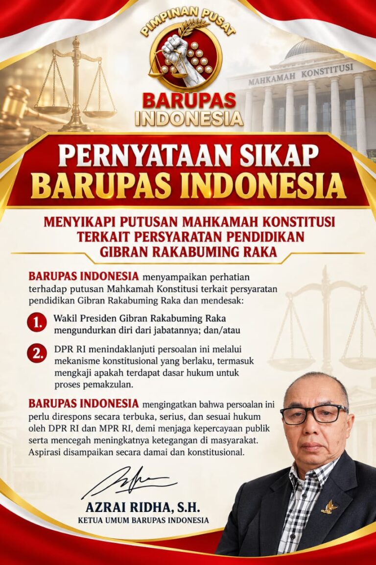 Ketua Umum BARUPAS Indonesia, Azrai Ridha