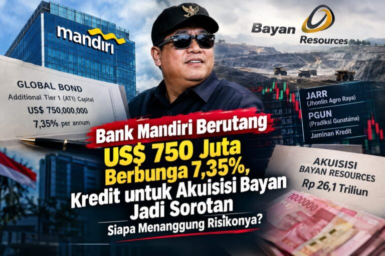 Bank Mandiri Terbitkan Utang US$750 Juta Berbunga 7,35%, di Saat Kredit untuk Akuisisi Bayan Disorot: Siapa Menanggung Risikonya?