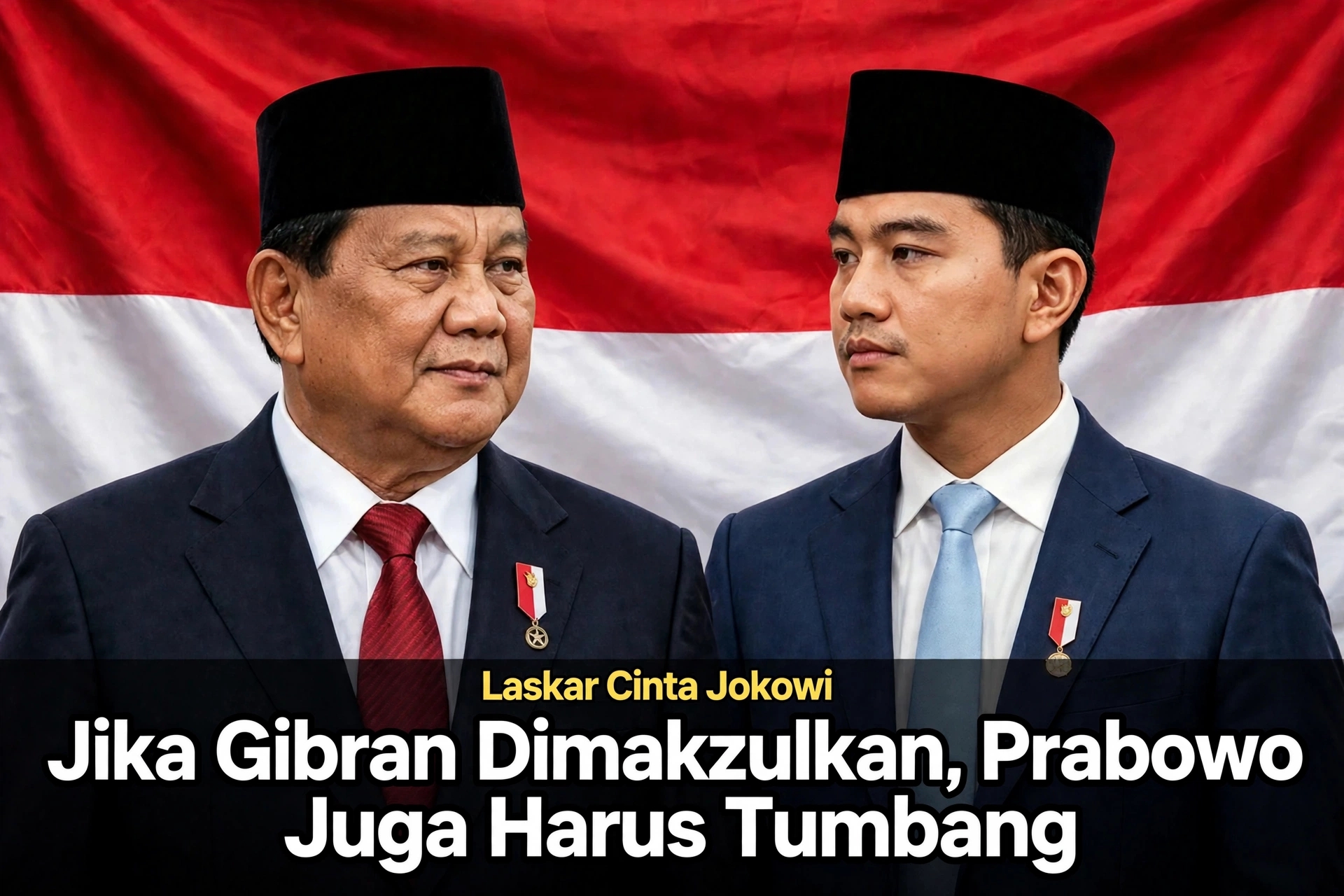 Laskar Cinta Jokowi: Jika Gibran Dimakzulkan, Prabowo Juga Harus Tumbang
