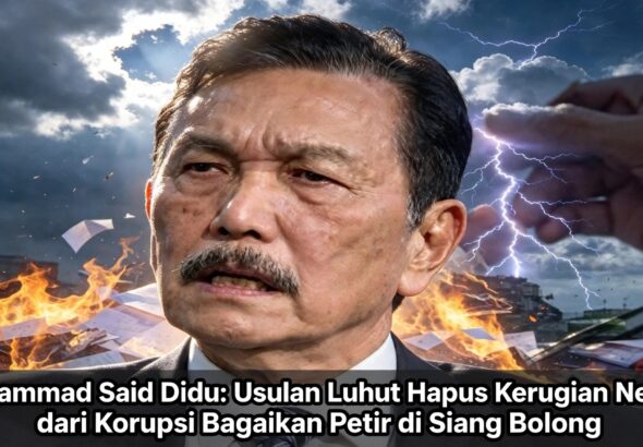 Muhammad Said Didu: Usulan Luhut Hapus Kerugian Negara dari Korupsi Bagaikan Petir di Siang Bolong